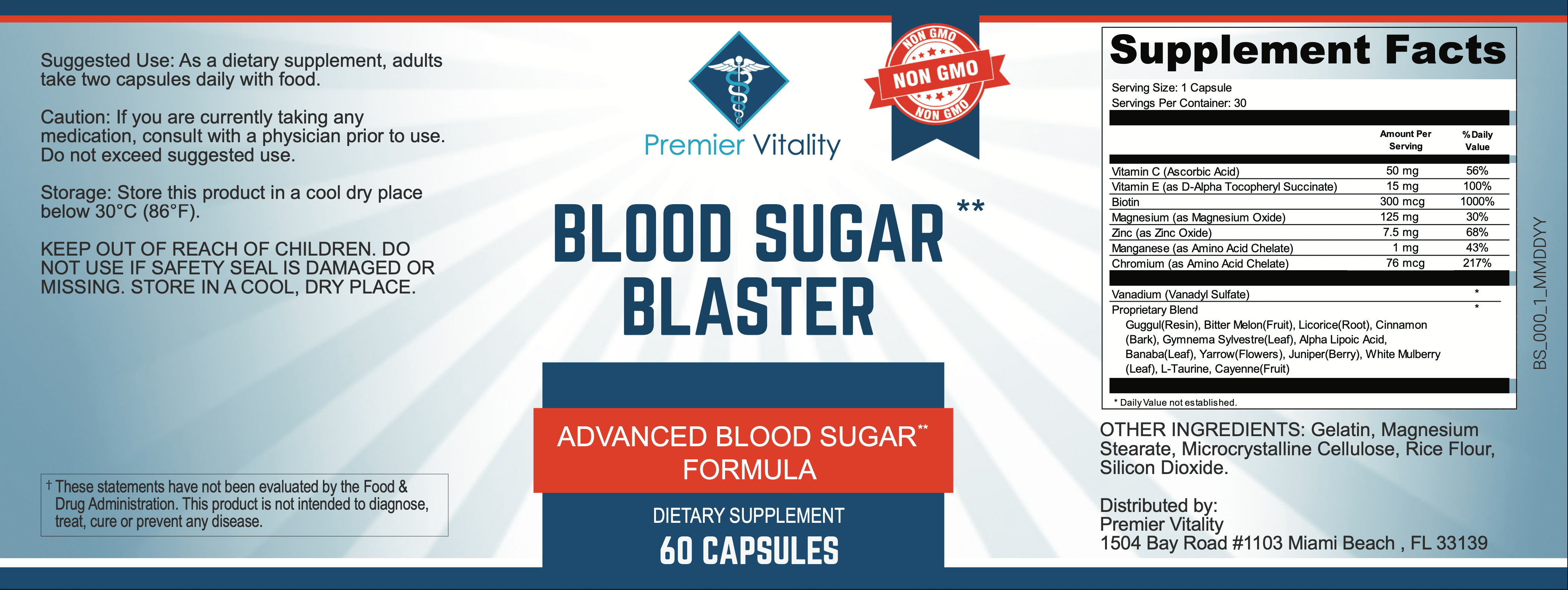 Blood Sugar Blaster Supplement Facts